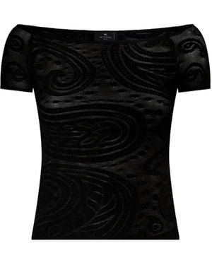 Etro Paisley Jacquard Sweater - Black