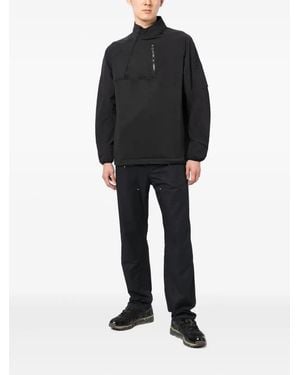 Maharishi Diagonal-Zip Paneled Sweatshirt - Black