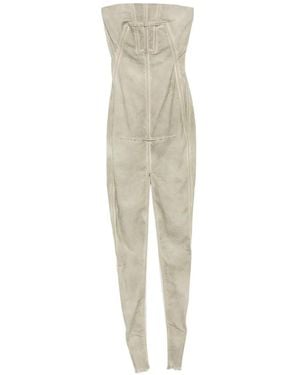 Rick Owens Sliced Rustier Zip-Up Maxi Dress - White