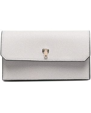 Valextra Brera Long Leather Wallet - White