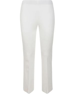 Liviana Conti Straight-Leg Cropped Trousers - White