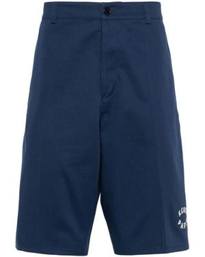 KENZO Bermudas Con Parche Del Logo - Azul