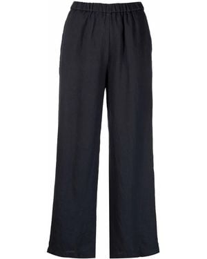 Aspesi Wide-Leg Linen Pants - Blue