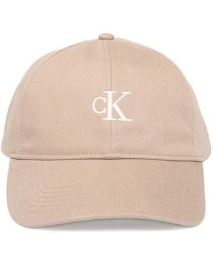 Calvin Klein Logo-Embroidered Baseball Cap - Natural