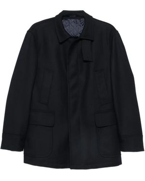 Tagliatore Flap-Pocket Coat - Blue