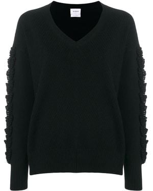 Barrie Gerippter Kaschmirpullover - Schwarz