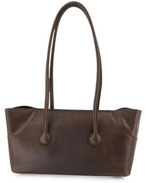 Marge Sherwood Boat Leather Shoulder Bag - Brown