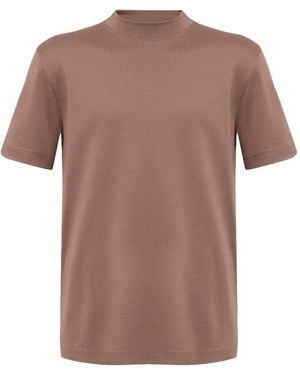 Eleventy T-Shirt Mit Rundem Ausschnitt - Braun