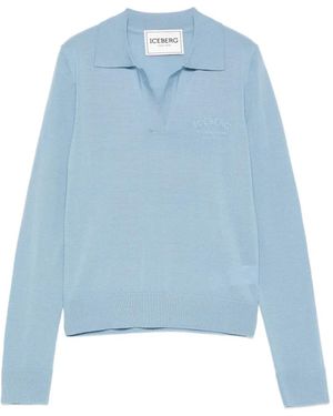 Iceberg V-neck sweater - Azul