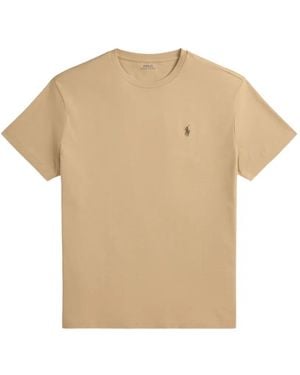 Polo Ralph Lauren Logo-Embroidered T-Shirt - Natural
