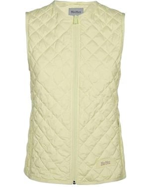 Max Mara Logo-patch Quilted Gilet - イエロー