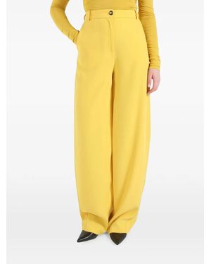 Elisabetta Franchi Belt-Loop Wide-Leg Pants - Yellow