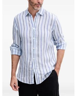 Benetton Striped Shirt - Blue