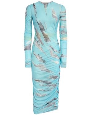 Moschino Archive Clouds Midikleid Mit Wolken-Print - Blau