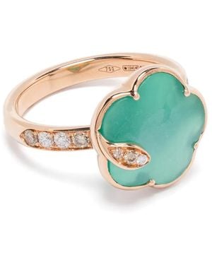 Pasquale Bruni 18Kt Roségouden Petit Joli Lunaire Ring Met Diamant - Blauw