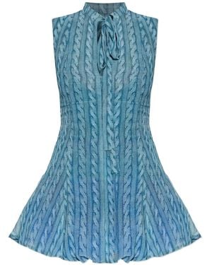 AVAVAV Cable-Print Minidress - Blue