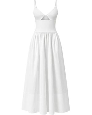 St. Agni Cut-Out-Detail Sleeveless Maxi Dress - White