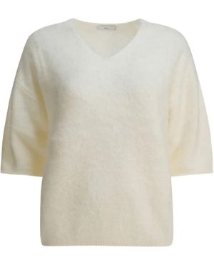 R2W T-Shirt Con Scollo A V - Bianco
