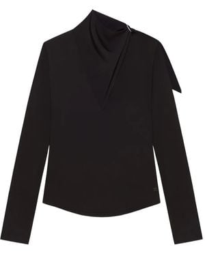 Courreges Asymmetrical Blouse - Black