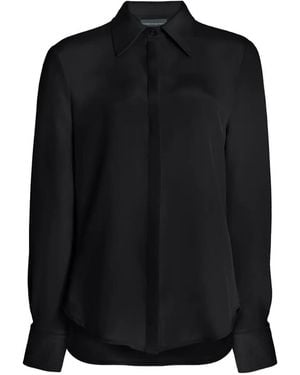 Brandon Maxwell Spence Zijden Blouse - Zwart