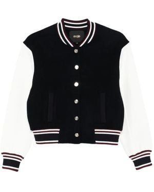 Maje Wool Bomber Jacket - Black
