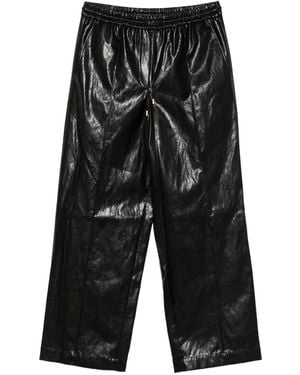 Michael Kors Cropped Pants With Shiny Finish - Black