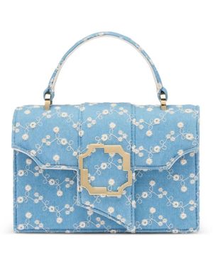 Malone Souliers Floral-Printed Buckle Mini Handbag - Blue