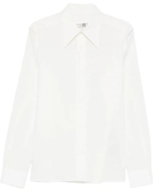 MM6 by Maison Margiela Raw-Edge Layered-Detail Shirt - White