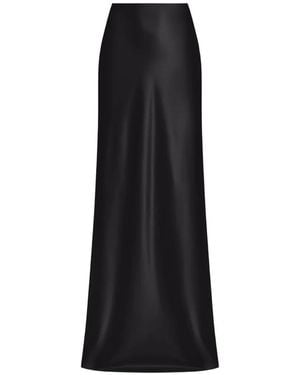 ALEXIA & ANTONIA Bias-Cut Maxi Skirt - Black