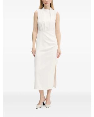 HUGO Side-Split Midi Dress - White