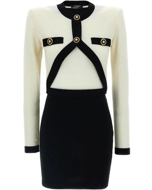 Balmain Filo Leone Catena Dress - Black