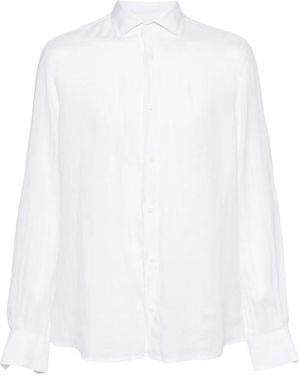Peserico Long-Sleeve Linen Shirt - White