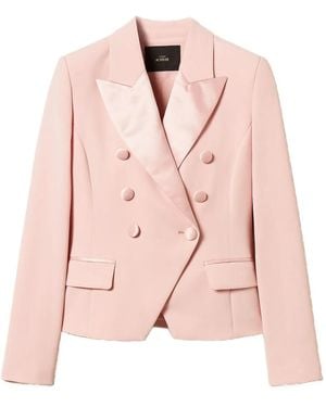 Twinset Double-Breasted Blazer - Pink