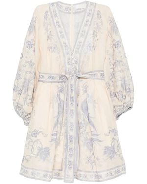 Zimmermann Jurk Met Bloemenprint - Wit