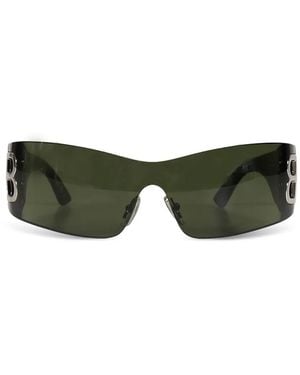 Balenciaga Bossy Recetangle-Frame Sunglasses - Green