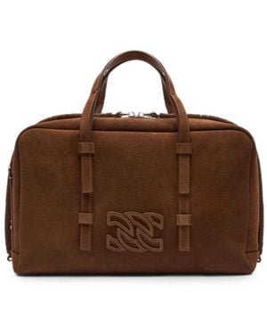 Casadei Bigli Tote Bag Aus Velours - Braun