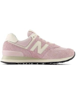 New Balance 574 Panelled Trainers - Pink