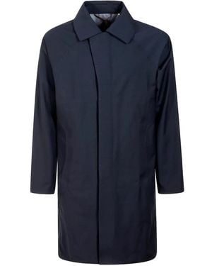 ONTHEBUND Long-Sleeves Trench Coat - Blue