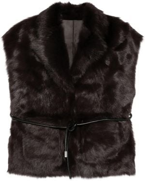 Arma Belted Reversible Gilet - Black
