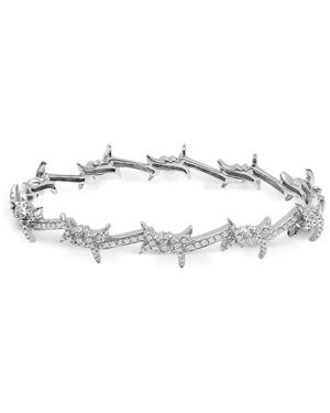 Djula Barbelé Armreif Mit Diamanten - Weiß