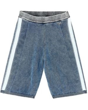 DIESEL M-Esther Denim-Effect Shorts - Blue