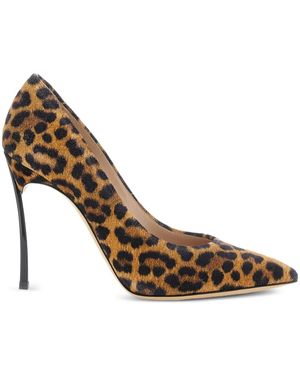 Casadei Malesia Leopard-Print Stiletto Court Shoes - Brown