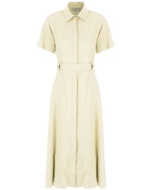 Antonelli Belted Short-Sleeve Dress - White