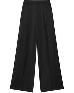 Blumarine Pleated Palazzo Trousers - Black