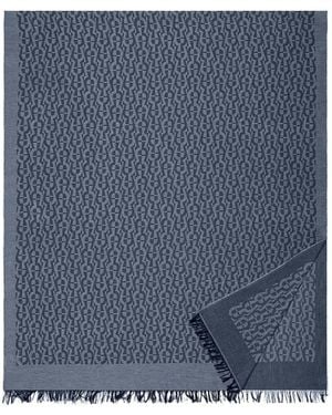 Aigner Schal Mit Monogrammmuster - Blau