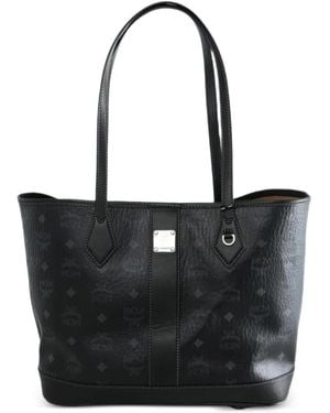 MCM Borsa Tote New Liz Piccola Con Stampa Monogram - Nero