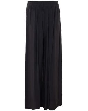 Elle Pantalones palazzo con cinturilla elástica - Negro