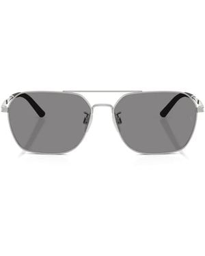 Oliver Peoples Lunettes De Soleil À Monture Géométrique R-17 À Double Pont - Grey