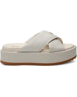 Bogner Crossover Platform Heeled Sandals - White