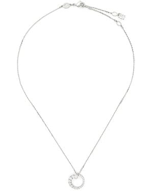 Swarovski Matrix Ring-Pendant Necklace - White